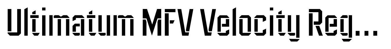 Ultimatum MFV Velocity Regular